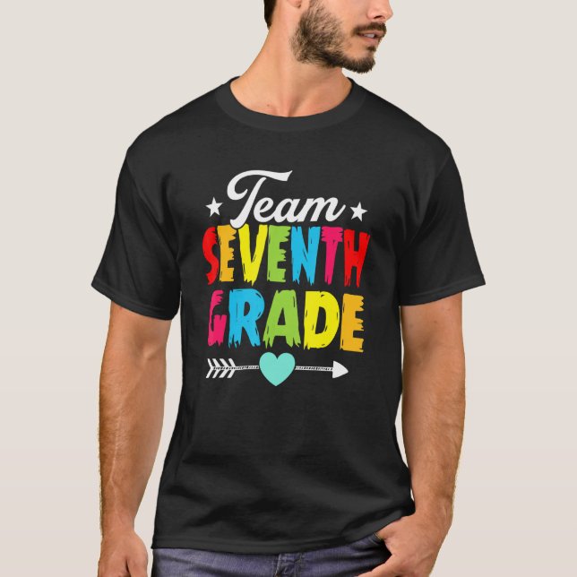 Back to school Team sjunde Klass Lärare, Cute Fir T Shirt (Framsida)
