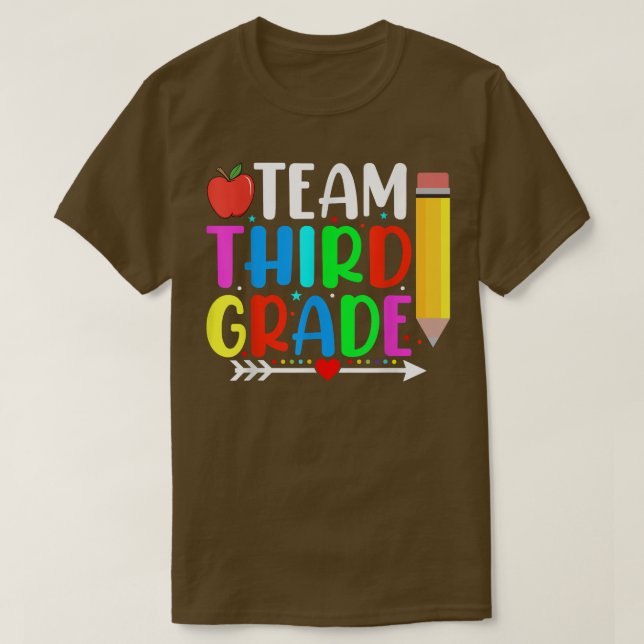 Back to school Team Tredje Klass 3:e lärarstuden i T Shirt (Design framsida)