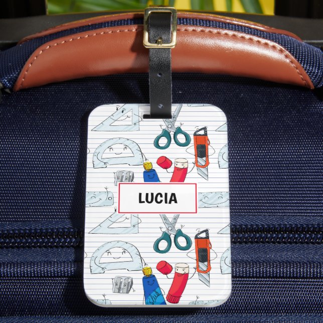 Back to school-tecken bagagebricka (Framsida Insitu 2)