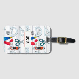 Back to school-tecken bagagebricka