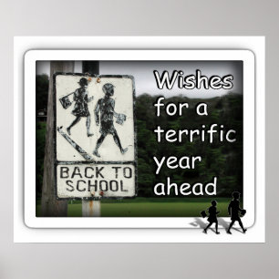 Back to school-tecken poster