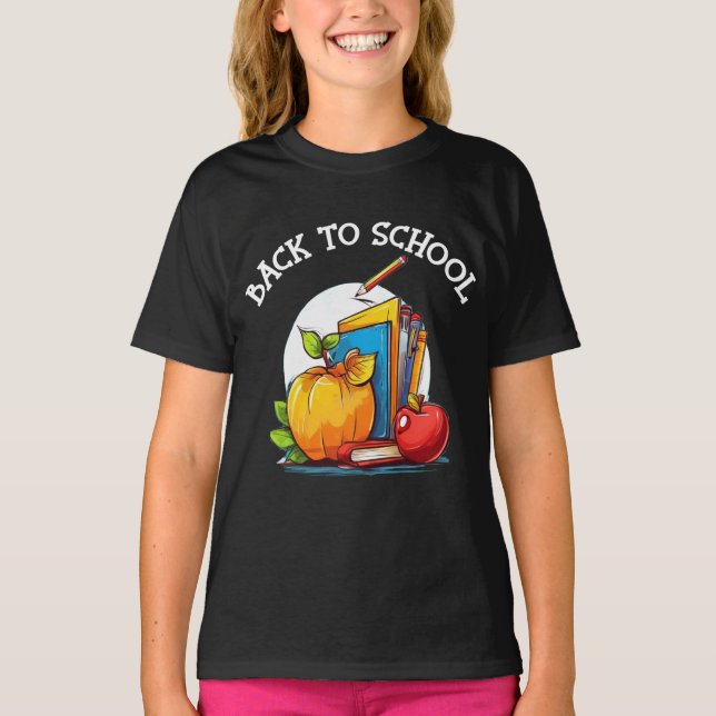 Back to school-tecken t shirt (Framsida)
