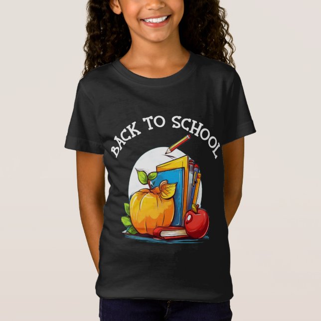 Back to school-tecken t shirt (Framsida)