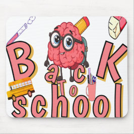 Back to school Tecknad Brain Musmatta - inspiratio