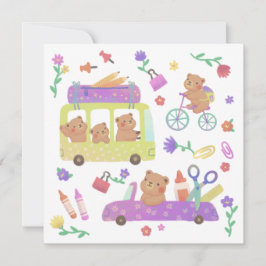 Back to School: Teddy's Ready for School Julkort