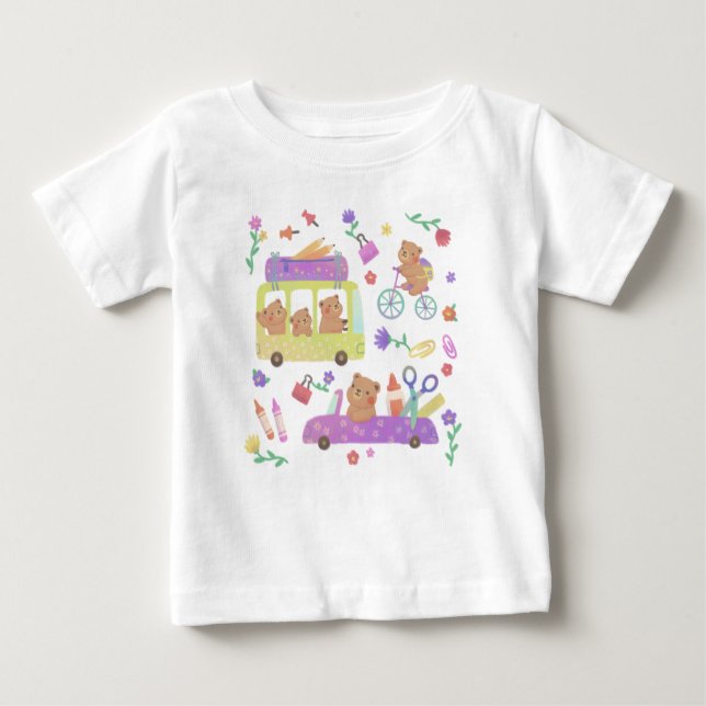 Back to School: Teddy's Ready for School T Shirt (Framsida)