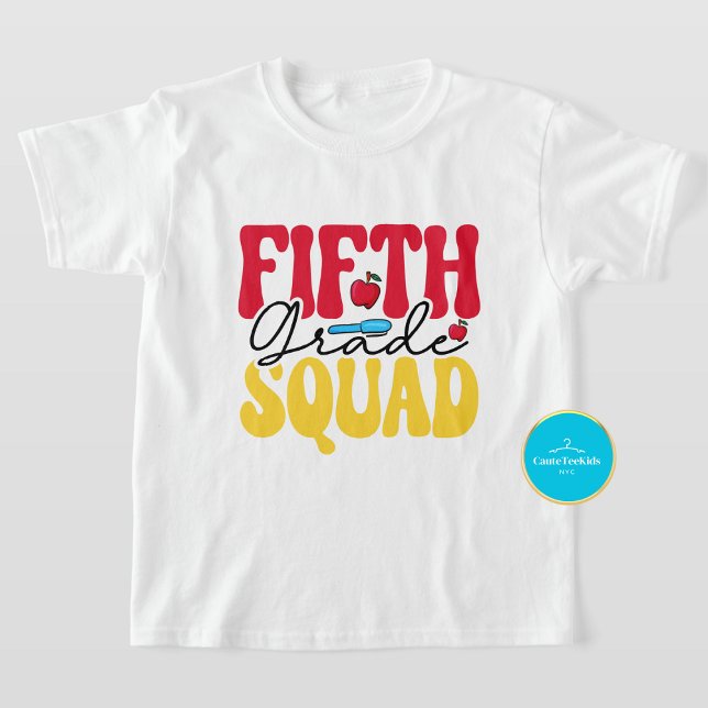 Back to school Tee | Femte Klass Squad T-Shirt (Skapare uppladdad)