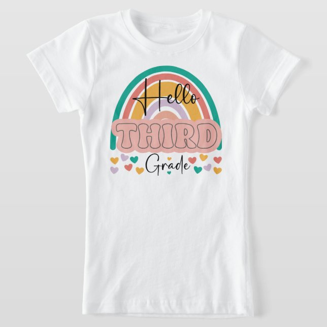 Back to school Tee | Hej Tredje Klass T-Shirt (Laydown)