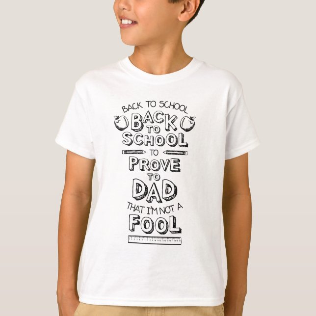 Back to school tee shirt (Framsida)