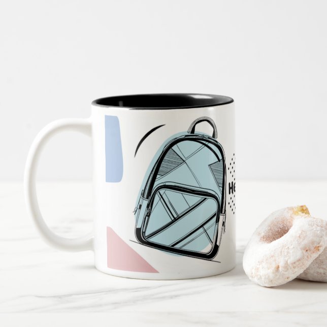 Back to School Themed Mug coffee Två-Tonad Mugg (Med munk)
