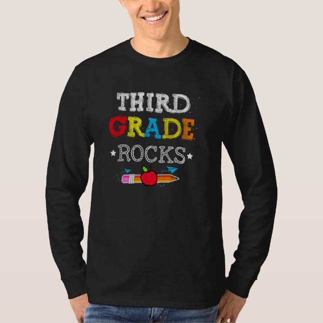 Back To School Third Grade Rocks Team 3rd Grade Te T Shirt (Framsida)