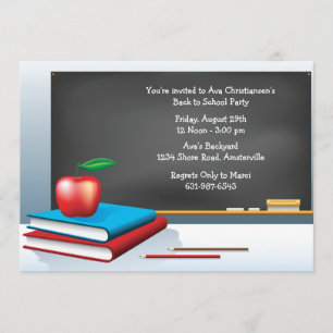 Back to school-tidsinbjudan inbjudningar