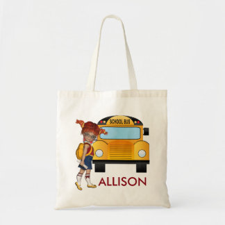 Back to school Tote Bag med monogram Tygkasse
