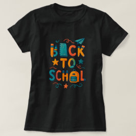 Back to school - Typografi av skolförråd T Shirt