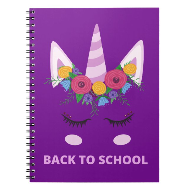 Back to school Unicorn Anteckningsbok (Framsidan)