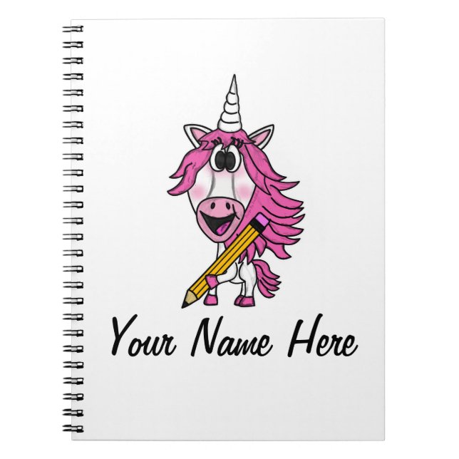 Back to school Unicorn Funny Teacher Anpassningsba Anteckningsbok (Framsidan)