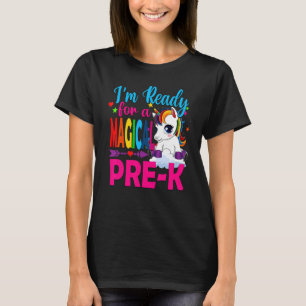 Back to school Unicorn-Redo för Magic Pre K 1 T Shirt