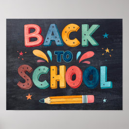 Back to school-utskrivbar Poster signatur