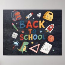 Back to school-utskrivbar Poster signatur