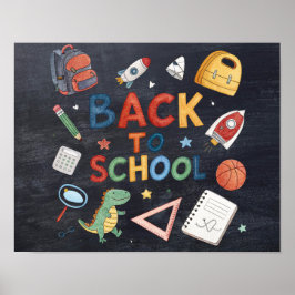 Back to school-utskrivbar Poster signatur