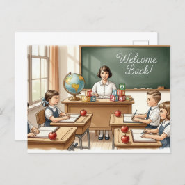 Back to school vänner vykort