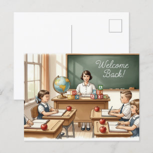 Back to school vänner vykort