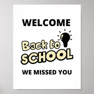 Back to school Vi missade att du poster
