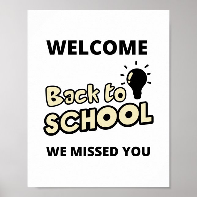 Back to school Vi missade att du poster (Framsidan)