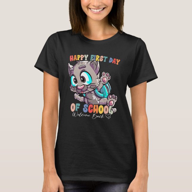 Back To School Vibes Happy First Day Of School 12 T Shirt (Framsida)