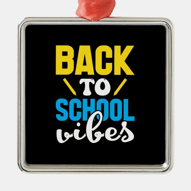 Back to school Vibes Julgransprydnad Metall (Framsidan)