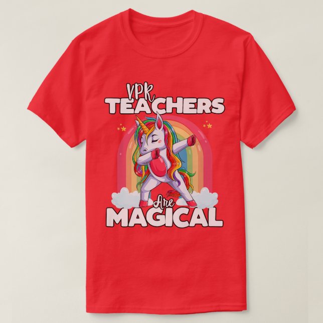 Back to school VPK Teacher Squad Unicorn Magic T T Shirt (Design framsida)