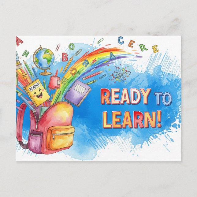 Back to school vykort (Framsida)
