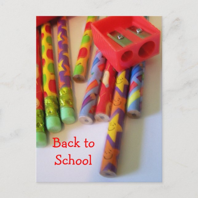back to school vykort (Framsida)