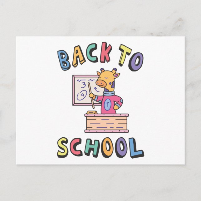 Back to school vykort (Framsida)