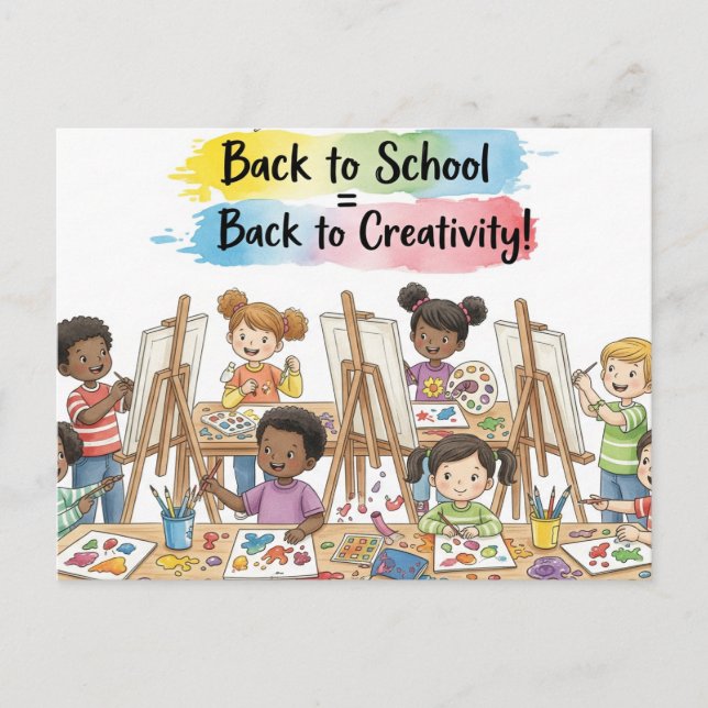 Back to school vykort (Framsida)