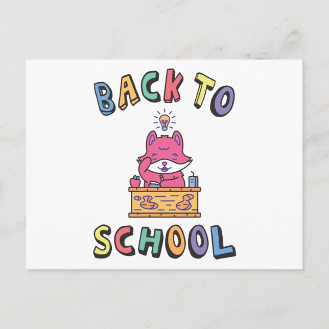 Back to school vykort (Framsida)