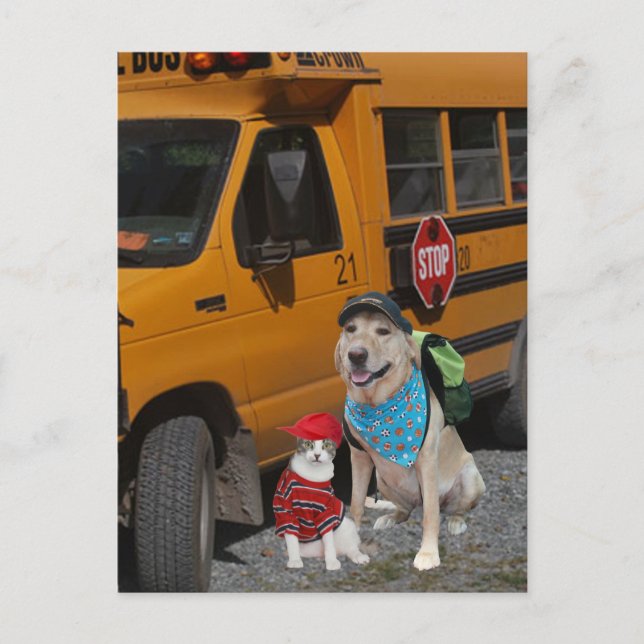 Back to school vykort (Framsida)