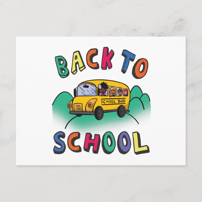 Back to school vykort (Framsida)