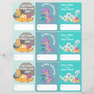 Back to school Welcome Dinosaur Märkre Printable