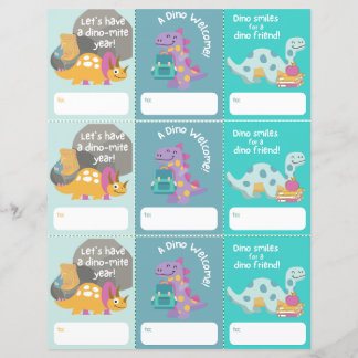 Back to school Welcome Dinosaur Märkre Printable