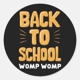 Back to school Womp Womp Teacher Runt Klistermärke