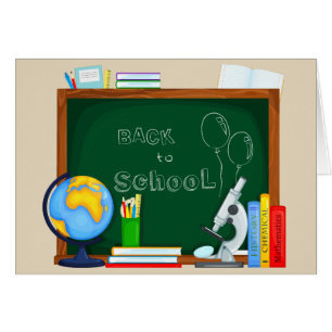 Back to schoolillustration hälsningskort