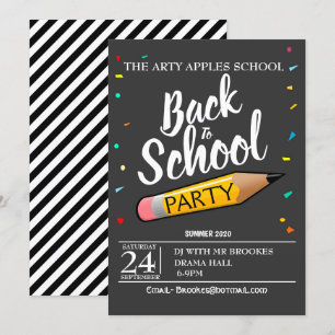 Back to schoolpartyinbjudan inbjudningar