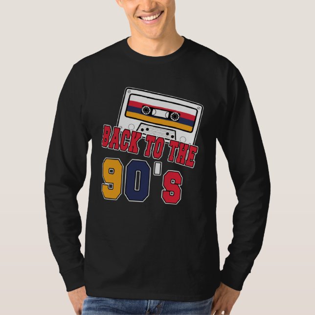 Back To The 90s Costume Theme Party 90s Outfit Ret T Shirt (Framsida)