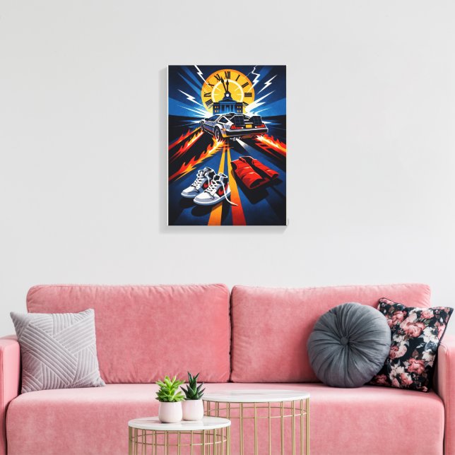 Back to the Future Inspired Symbolic Movie Poster Canvastryck (Insitu (Vardagsrum))