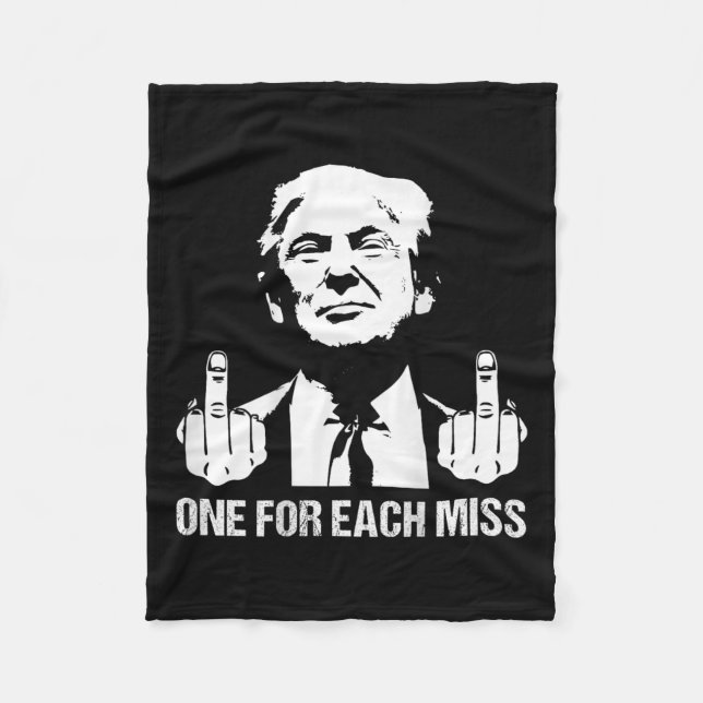 (back) Trump ett för varje miss Trump Shirt Vote T Fleecefilt (Framsidan)
