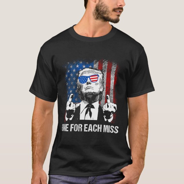 (back) Trump ett för varje miss Trump Shirt Vote T T Shirt (Framsida)