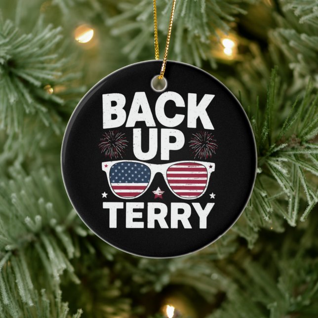 Back Up Terry Rolig 4:e juli Patriotiska fyrverker Julgransprydnad Keramik (Träd)