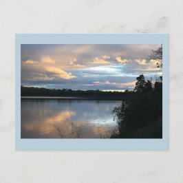 Bäck Waterscape Sunset-vykort Vykort