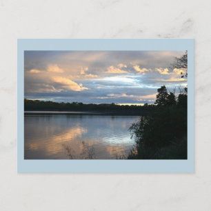 Bäck Waterscape Sunset-vykort Vykort